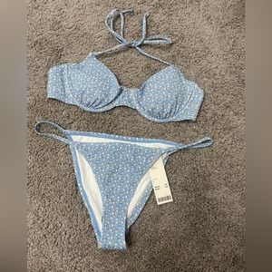 Blue floral Urban Outfitters bikini set